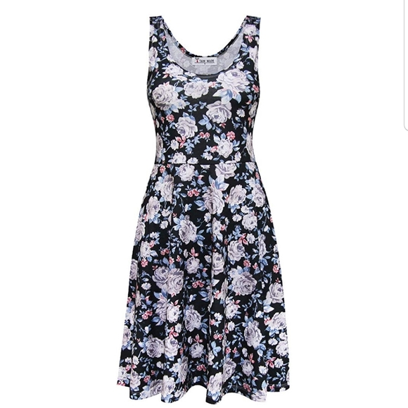 Floral Sleeveless Dress - Picture 1 of 4